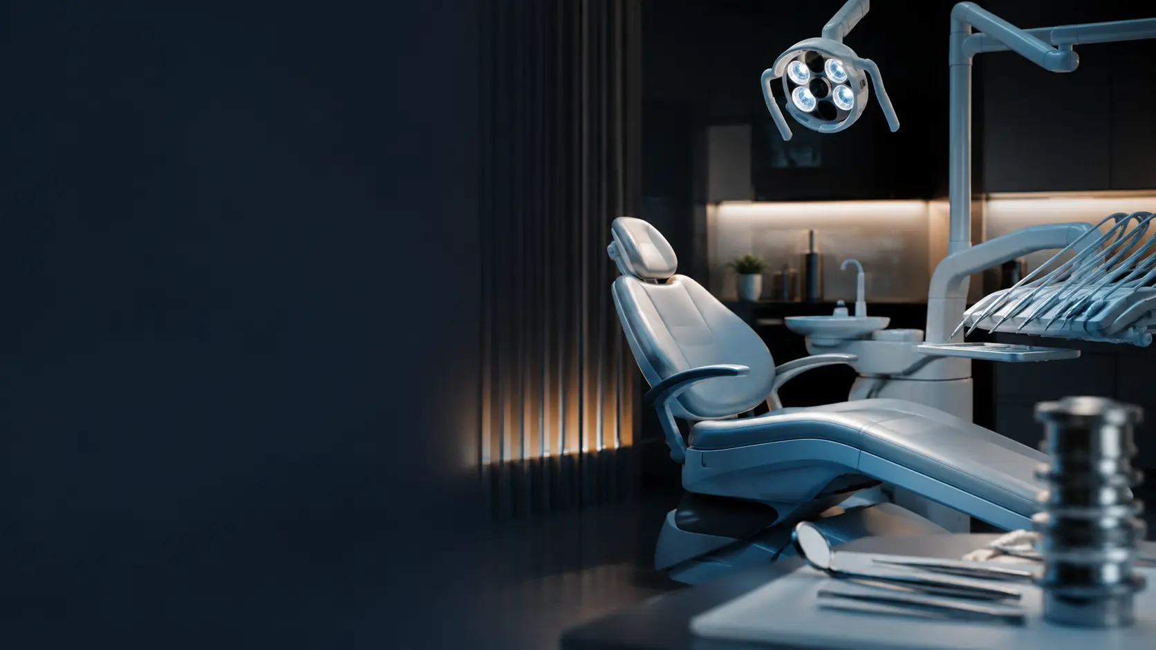 Prepared modern dental treatment environment